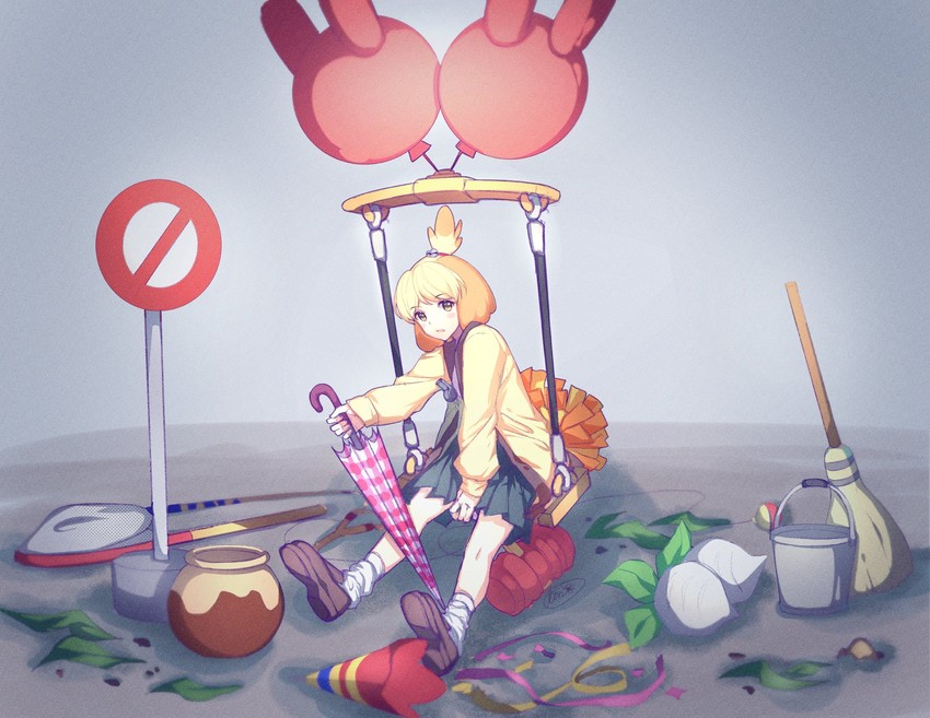 isabelle (super smash bros. and 1 more) drawn by tenmuki