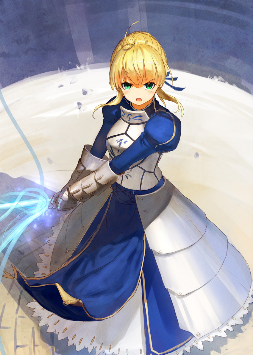 artoria pendragon and saber (fate and 1 more) drawn by jeanex
