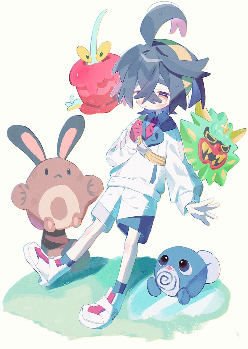 kieran, sentret, poliwag, and dipplin (pokemon and 1 more) drawn by r127125