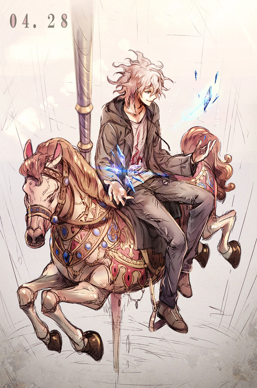 komaeda nagito (danganronpa and 1 more) drawn by madogawa