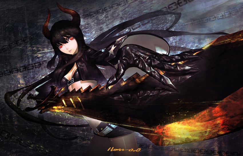 black gold saw (black rock shooter) drawn by han-0v0