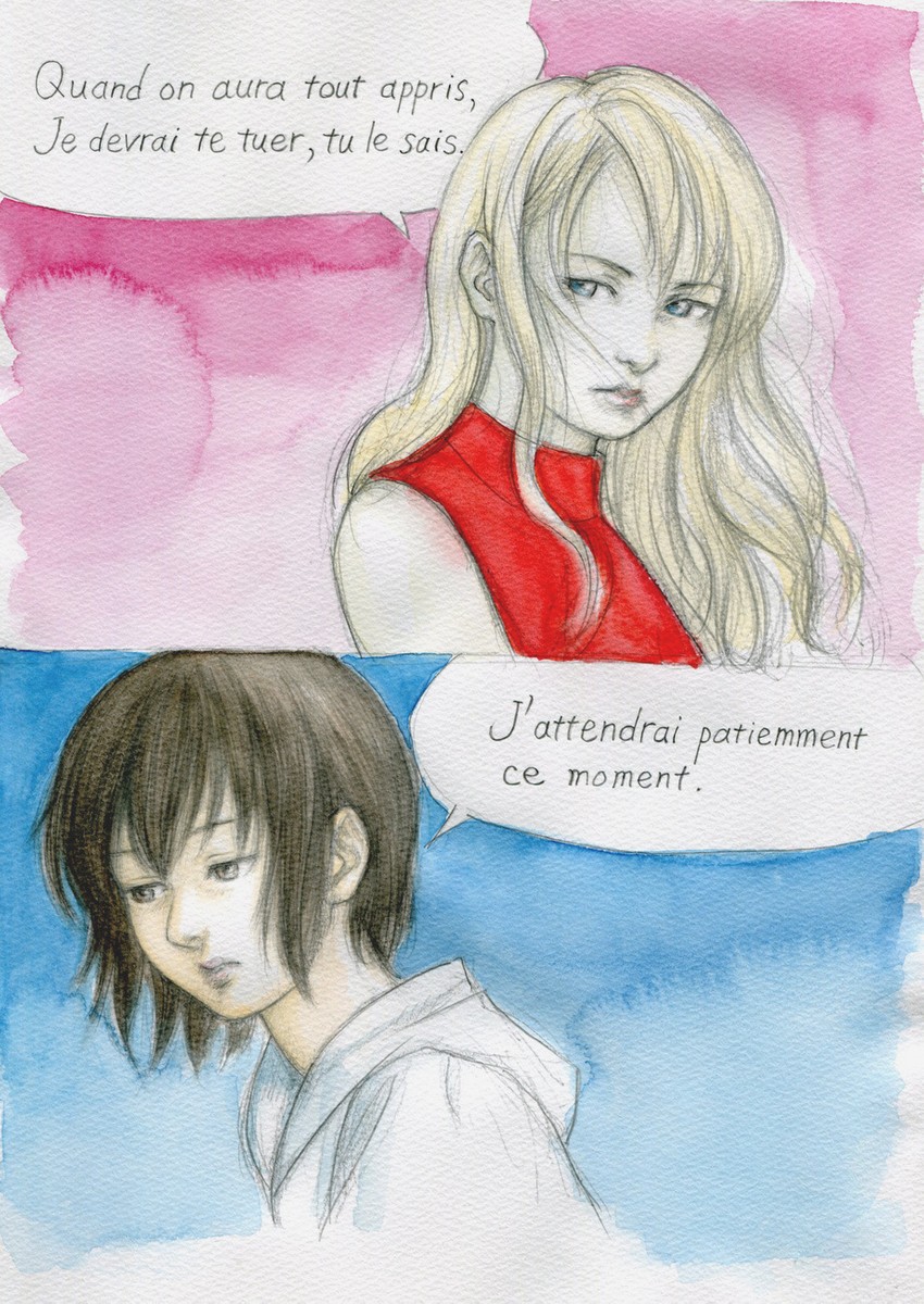 yuumura kirika and mireille bouquet (noir) drawn by saitault