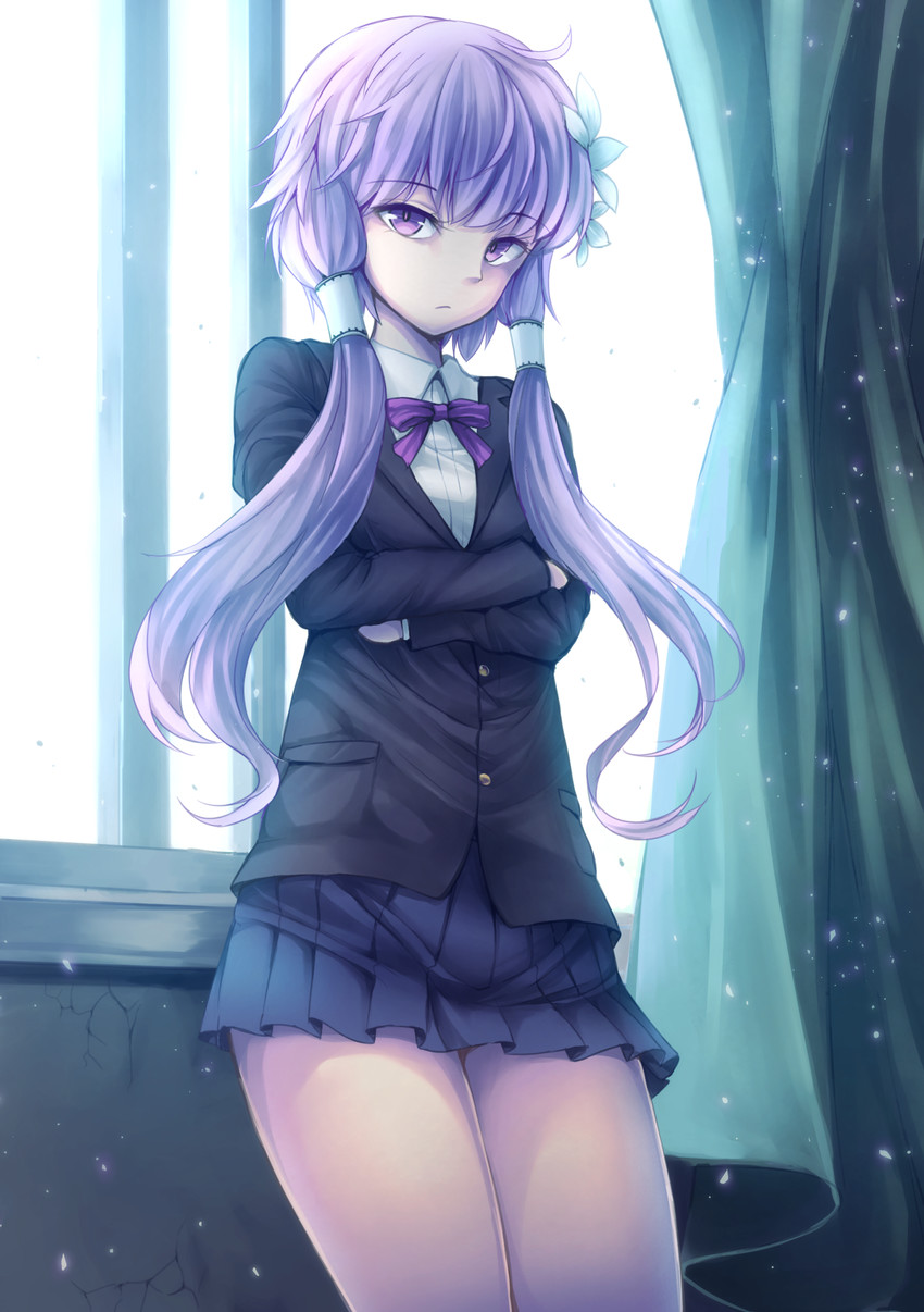 yuzuki yukari (vocaloid and 1 more) drawn by maru_daizu_(aqua6233)
