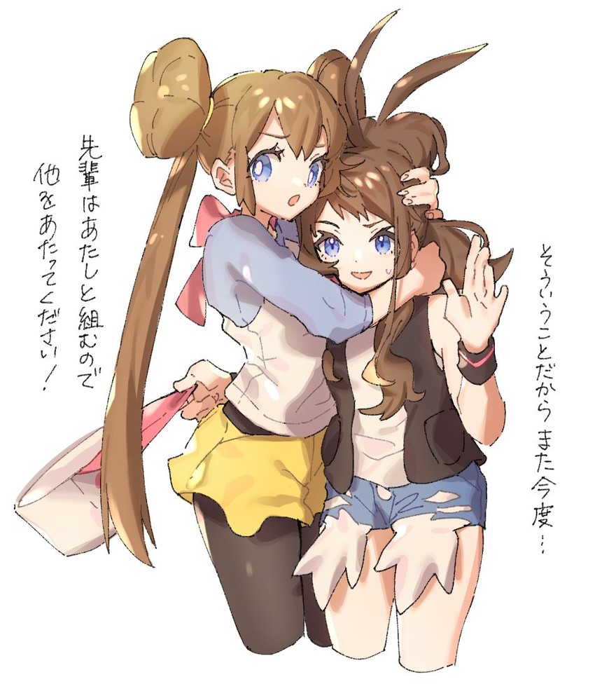 rosa and hilda (pokemon and 3 more) drawn by ankea_(a-ramo-do)