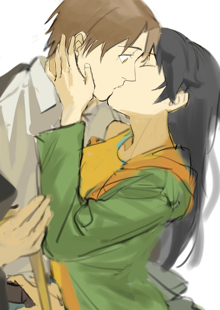 serizawa chiemi and fusaishi haruaki (raging loop) drawn by doya