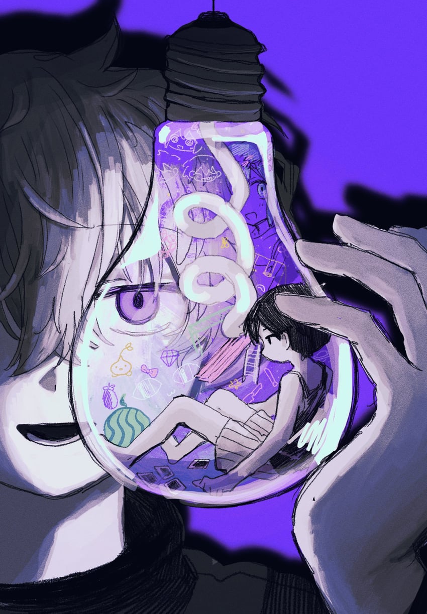 omori, basil, and jack-o' ran-tan (omori and 1 more) drawn by suuno_kamibukuro