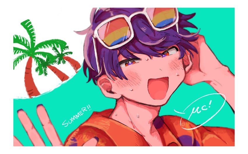 leviathan (obey me!: one master to rule them all!) drawn by sansyo_(sansyo_wari933)