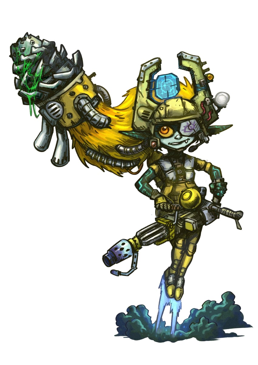 midna and driller (the legend of zelda and 2 more) drawn by joe_duncan
