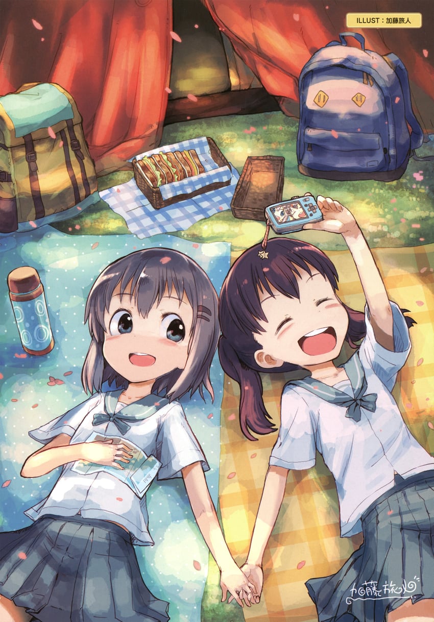 yukimura aoi and kuraue hinata (yama no susume) drawn by katou_tabihito