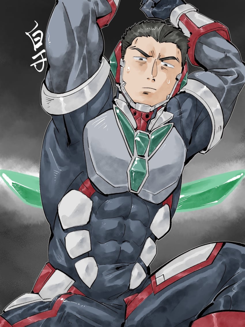 ao isami and bravern (yuuki bakuhatsu bang bravern) drawn by shirako_(kirupi)