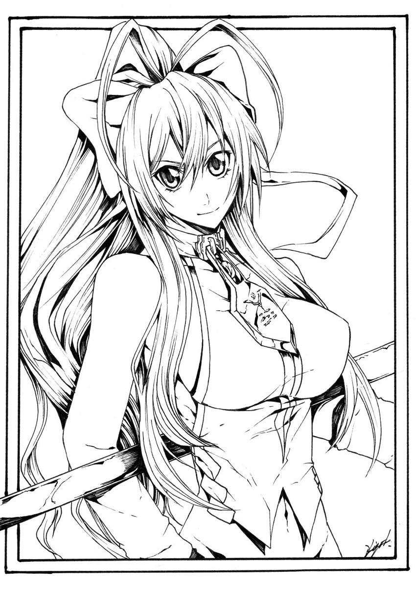 mai natsume (blazblue and 2 more) drawn by kigoh