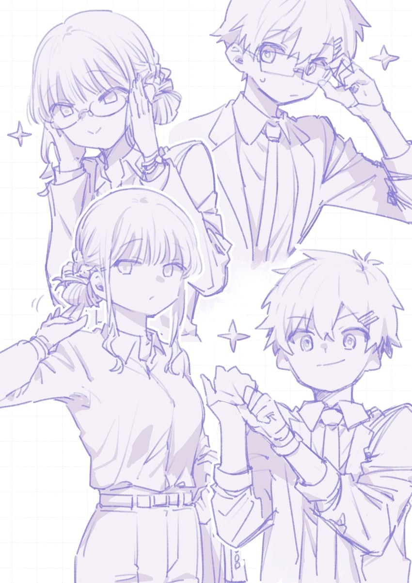 minami yume and asanaka yomogi (gridman universe) drawn by gorillapan_z