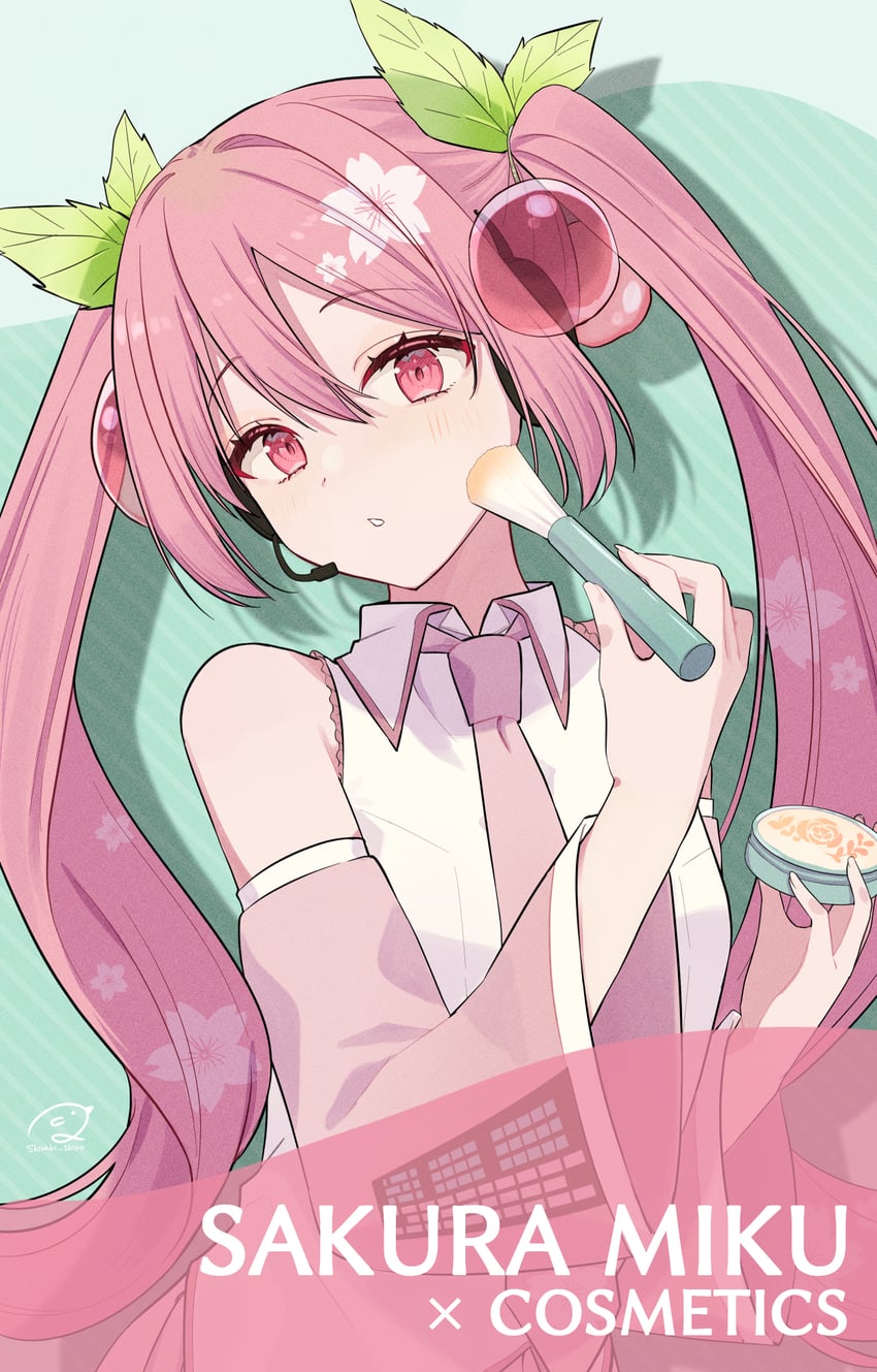 hatsune miku and sakura miku (vocaloid) drawn by shiraki_shiro