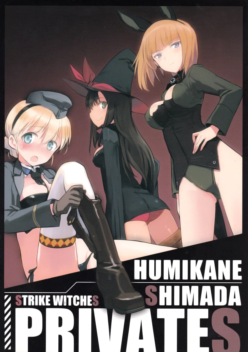 gundula rall, federica n. doglio, and rosalie de hemricourt de grunne (world witches series and 3 more) drawn by shimada_fumikane
