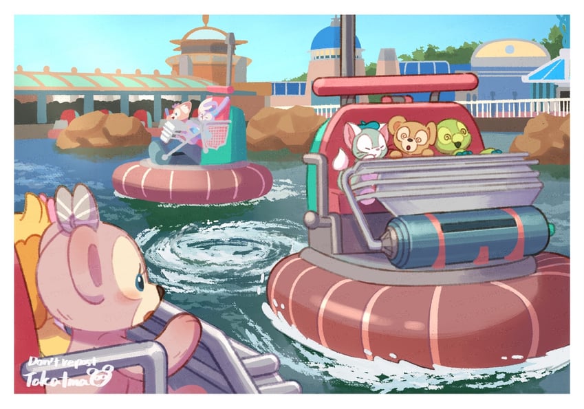 duffy the disney bear, gelatoni, shelliemay, stellalou, linabell, and 2 more (disneyland and 1 more) drawn by takatmaorange