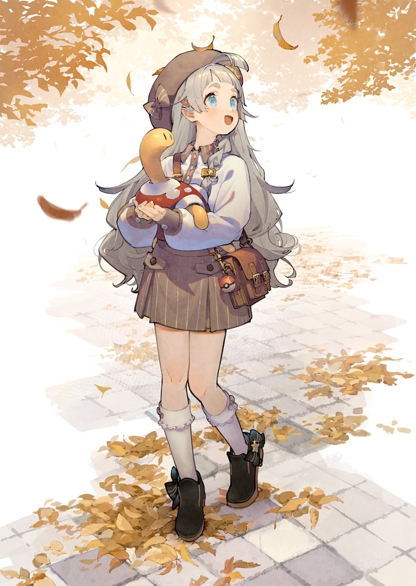 kizuna akari and shuckle (pokemon and 2 more) drawn by shirinda_fureiru