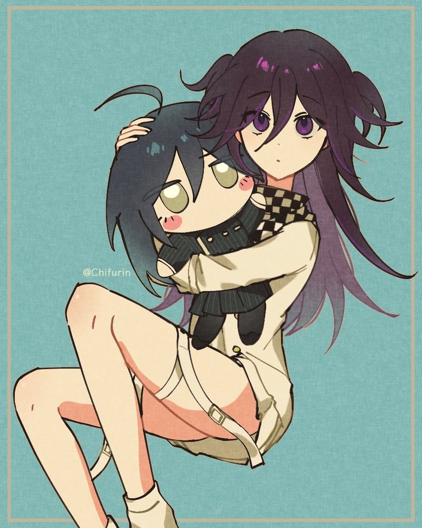 oma kokichi and saihara shuichi (danganronpa and 1 more) drawn by chifurin