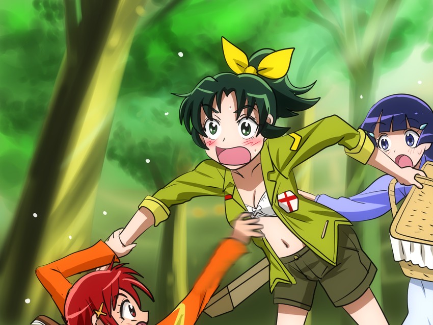 midorikawa nao, aoki reika, and hino akane (precure and 1 more) drawn by karuta_(karuta01)