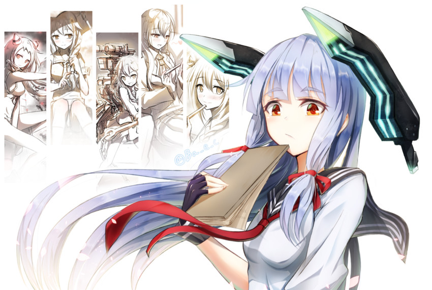 shigure, ikazuchi, suzuya, murakumo, and airfield princess (kantai collection) drawn by bae.c