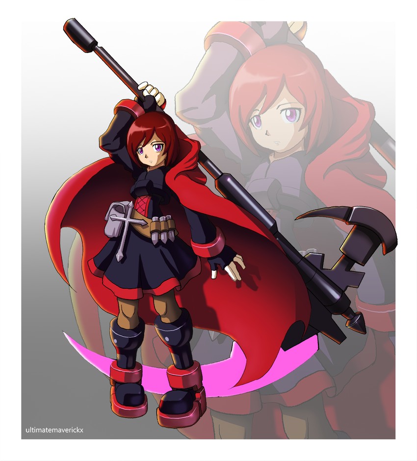 ruby rose (mega man and 2 more) drawn by ultimatemaverickx