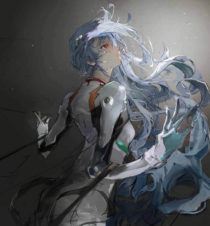 ayanami rei (neon genesis evangelion and 2 more) drawn by nenem_(kimnenemmm_art)