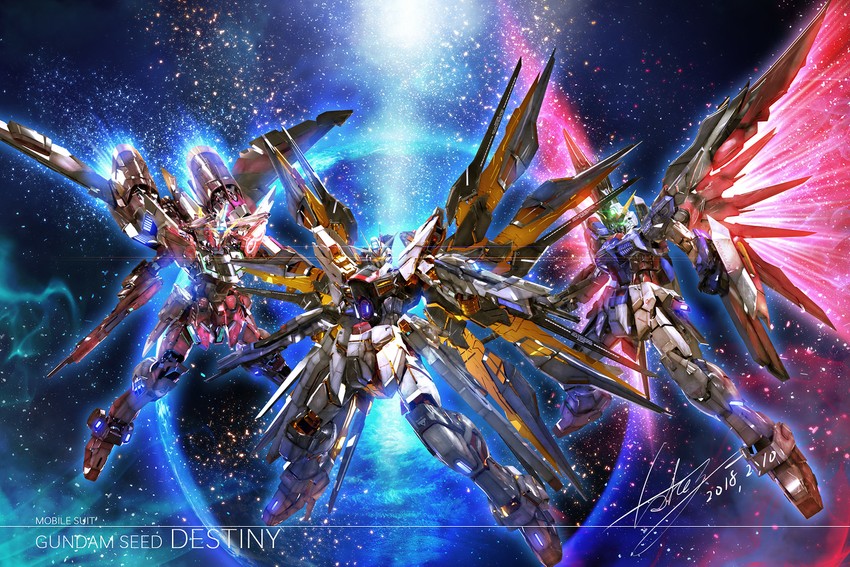 gundam and 2 more drawn by eske