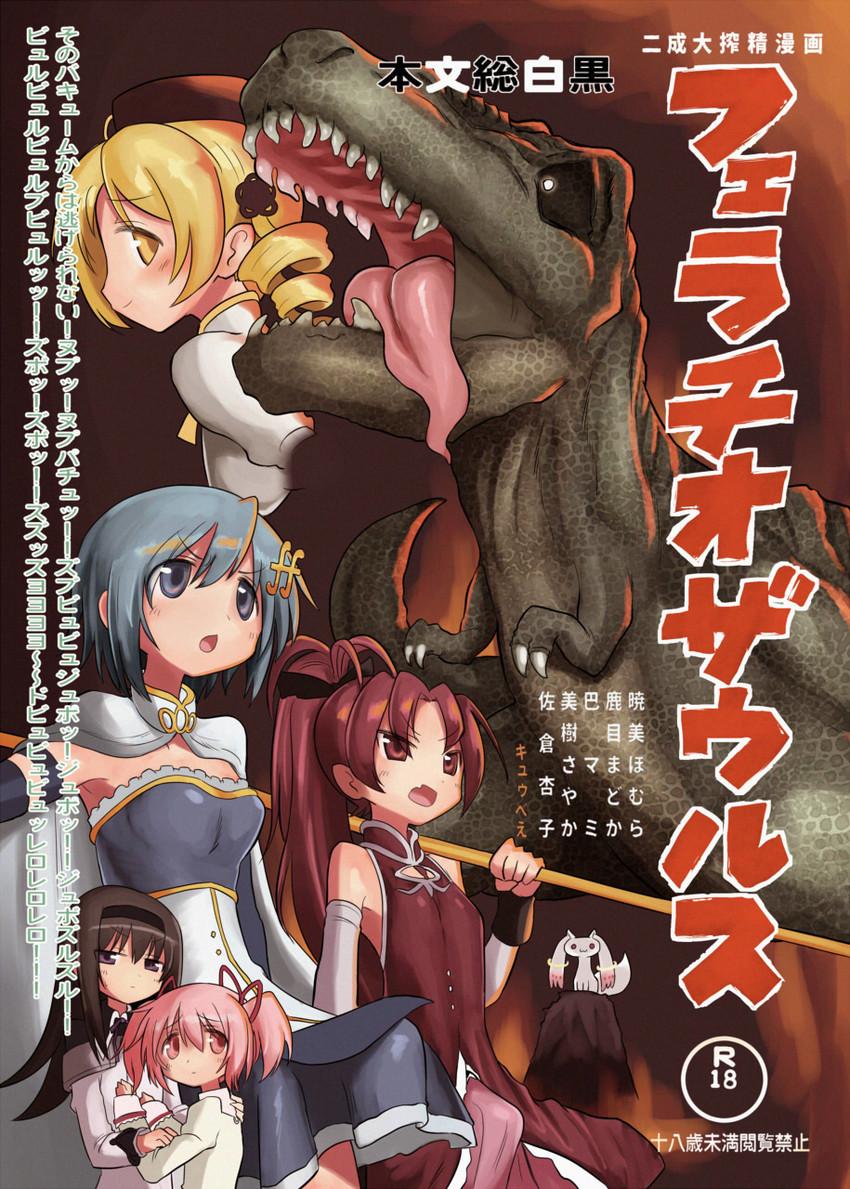 akemi homura, kaname madoka, miki sayaka, sakura kyoko, and tomoe mami (mahou shoujo madoka magica) drawn by kyuusui_gakari