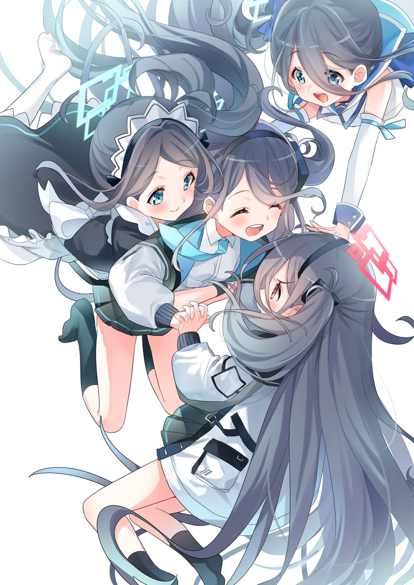 aris and kei (blue archive) drawn by piyon_(pyon_piiii)