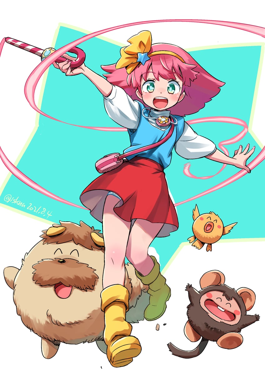 minky momo, pipiru, shindobukku, and mocha (mahou no princess minky momo) drawn by isedaichi_ken