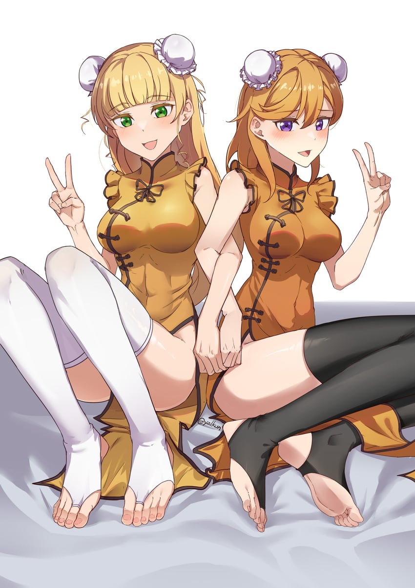 shibuya kanon and heanna sumire (love live! and 1 more) drawn by yzlkun