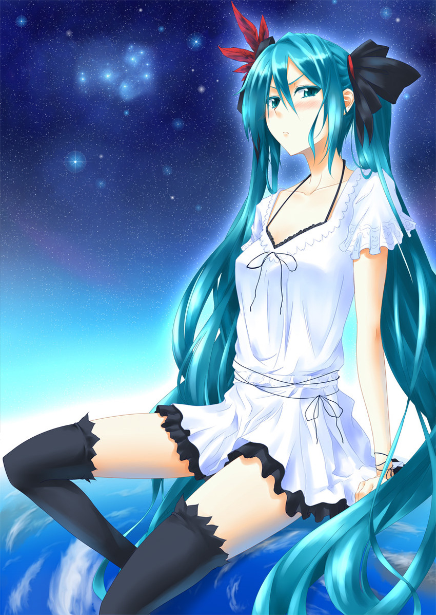 hatsune miku (vocaloid and 1 more) drawn by ihara_natsume