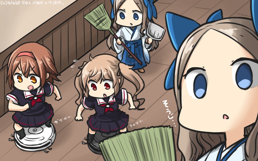 murasame, shiratsuyu, and asakaze (kantai collection) drawn by hamu_koutarou