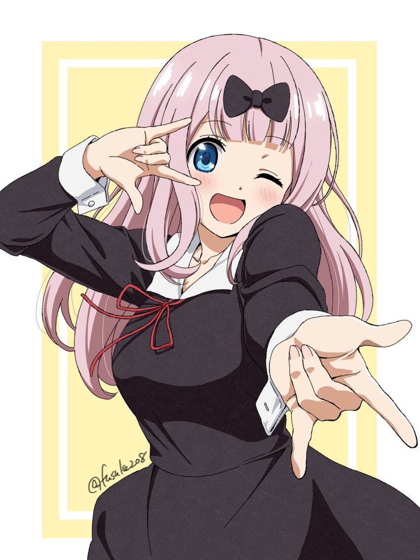 fujiwara chika (kaguya-sama wa kokurasetai ~tensai-tachi no renai zunousen~) drawn by fuusuke_(fusuke208)