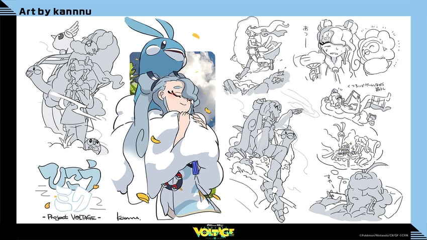 hatsune miku, rowlet, altaria, swablu, dragonair, and 2 more (pokemon and 2 more) drawn by siirakannu