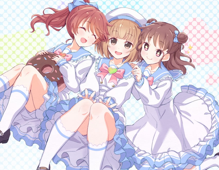 shiina noriko, munakata atsumi, and kitami yuzu (idolmaster and 1 more) drawn by suzuno_(suzuno3110)