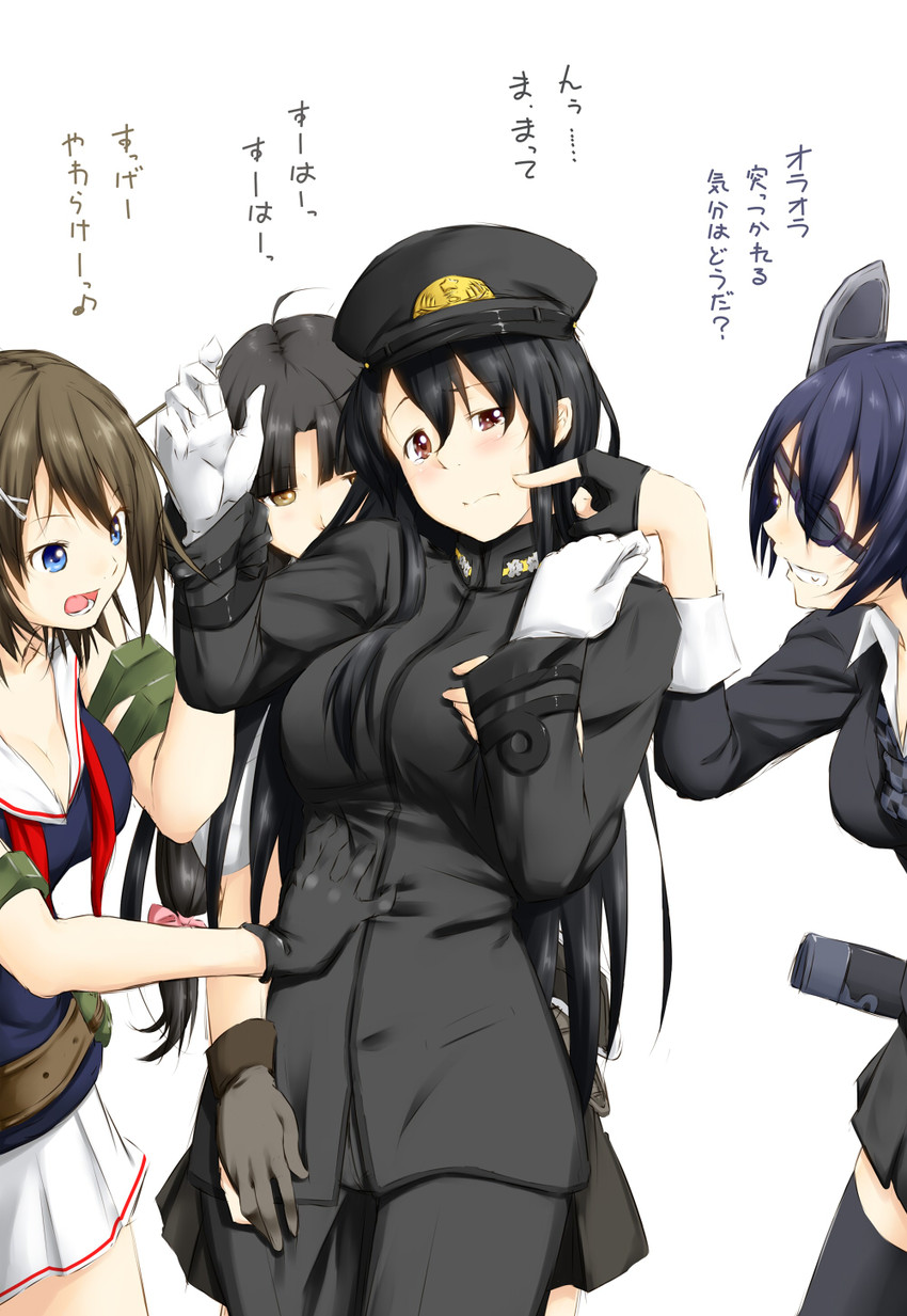 tenryuu, female admiral, maya, shouhou, and tatebayashi sakurako (kantai collection) drawn by niwatazumi