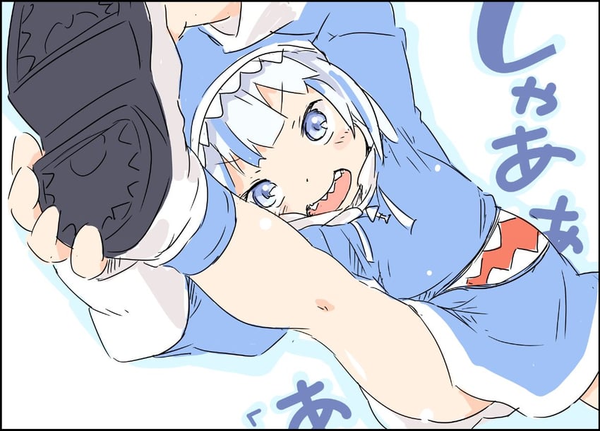 gawr gura (hololive and 1 more) drawn by ham_(points)