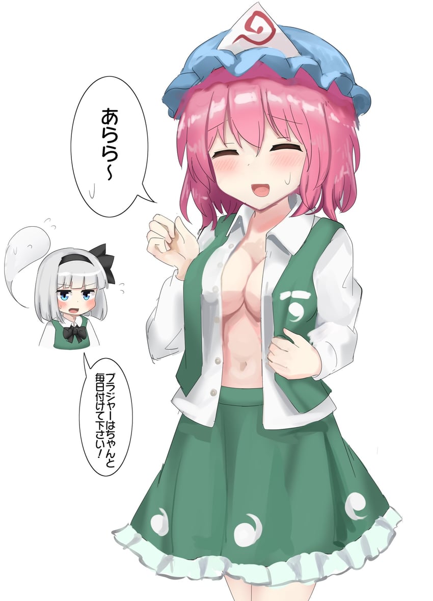 konpaku youmu and saigyouji yuyuko (touhou) drawn by youyume-kun