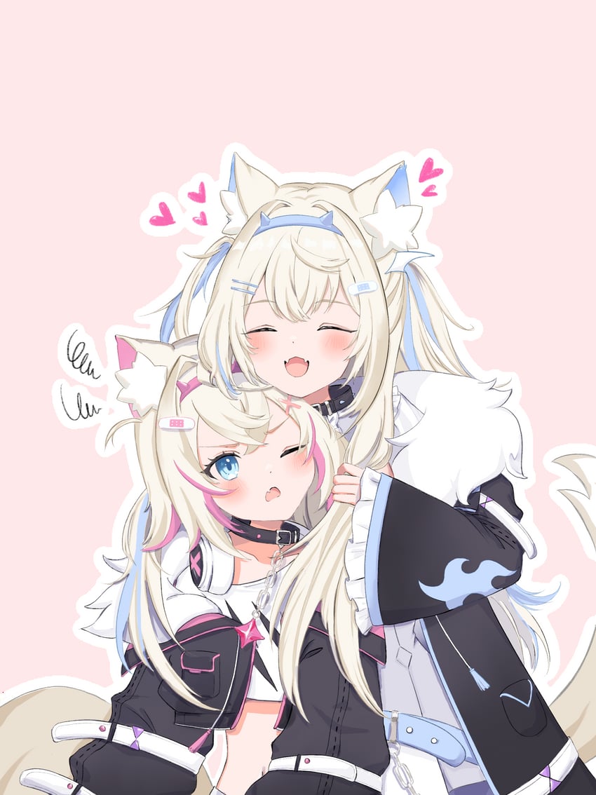 fuwawa abyssgard and mococo abyssgard (hololive and 1 more) drawn by deararisu