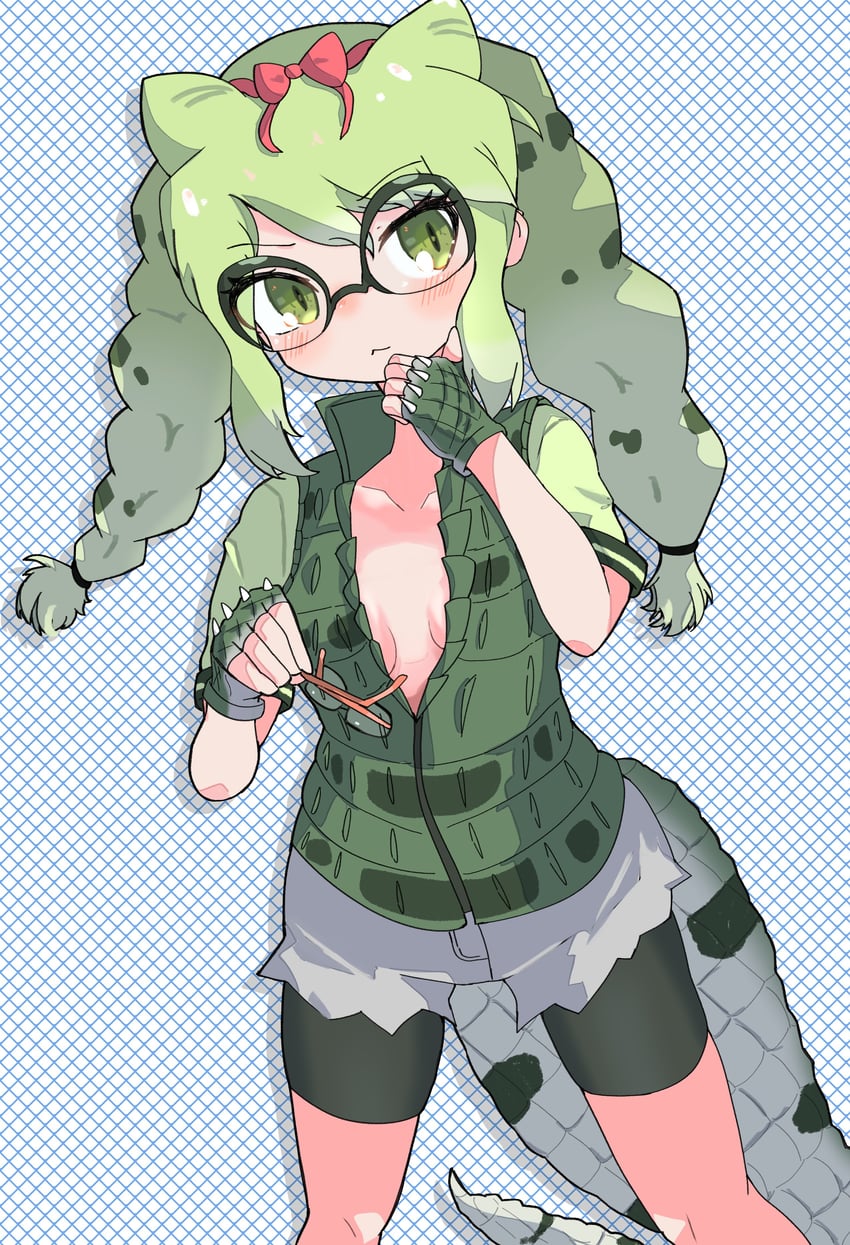 spectacled caiman (kemono friends) drawn by toro_orororo