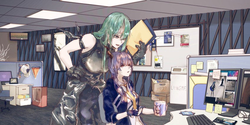 ch'en and hoshiguma (arknights) drawn by n.s.egg
