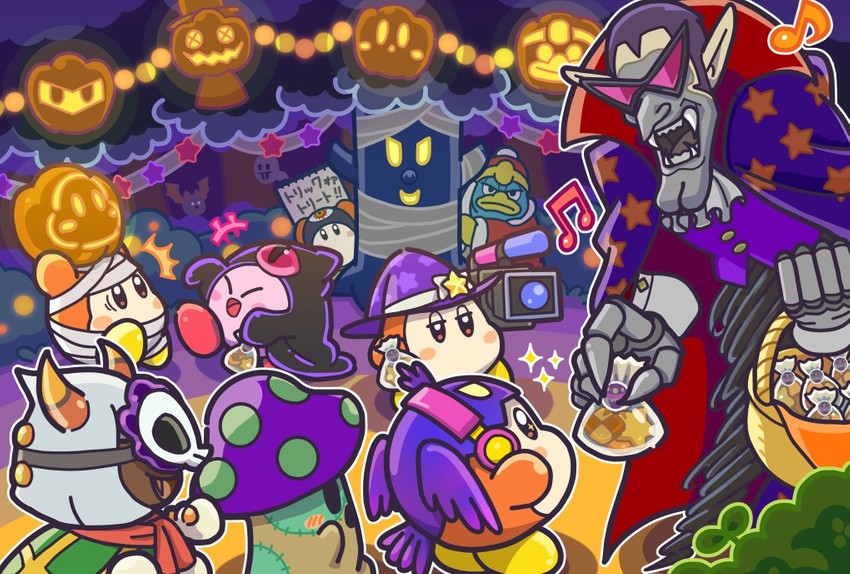 kirby, waddle dee, king dedede, taranza, dark matter, and 13 more (kirby and 2 more)
