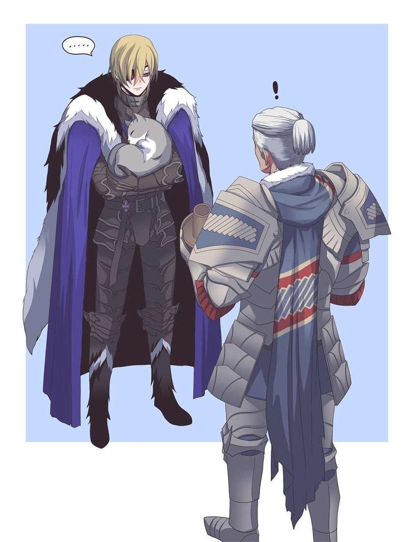 dimitri alexandre blaiddyd and dedue molinaro (fire emblem and 1 more) drawn by megubiru