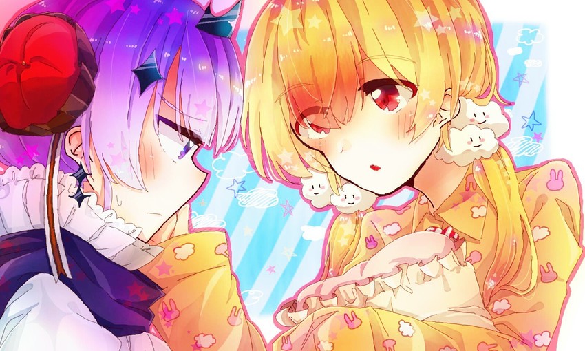 nemurin and ruler (mahou shoujo ikusei keikaku and 1 more) drawn by momizi11005