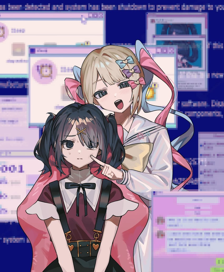 chouzetsusaikawa tenshi-chan and ame-chan (needy girl overdose) drawn by ham3ter