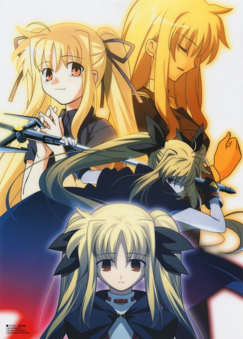 fate testarossa and bardiche (lyrical nanoha and 4 more) drawn by takeuchi_takashi