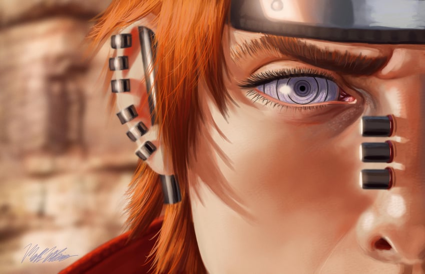 pain (naruto and 1 more) drawn by schneekatze09