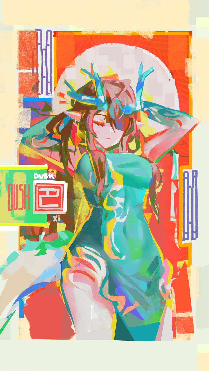 dusk (arknights) drawn by nikov