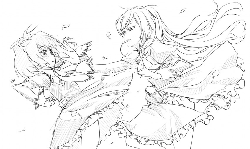 aoi nagisa and hanazono shizuma (strawberry panic!) drawn by calpara