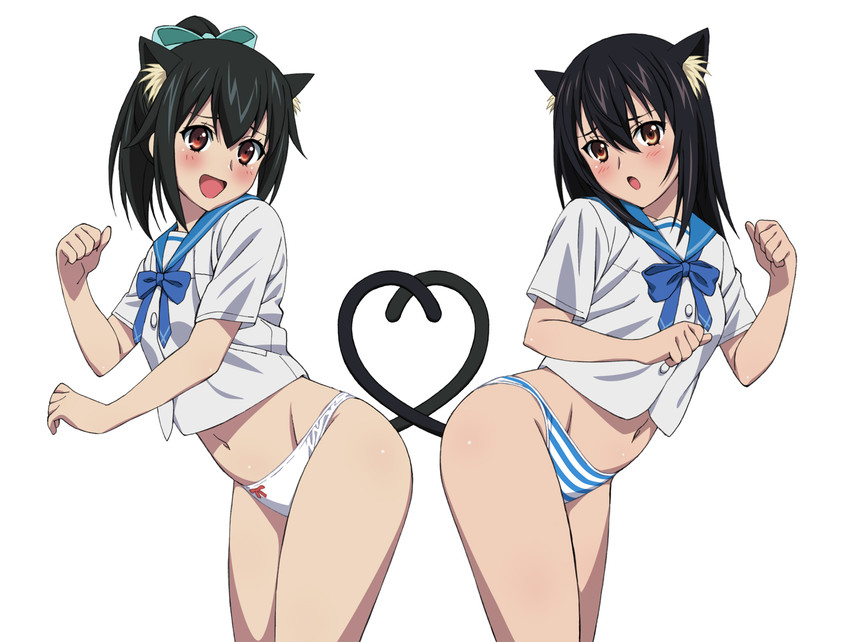 himeragi yukina and akatsuki nagisa (strike the blood) drawn by mokke_(mokke99)